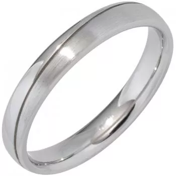 Partner Ring 925 Sterling Silber, rhodiniert, mattiert