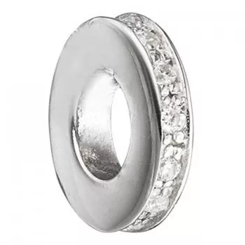 Anhänger 925 Sterling Silber rhodiniert mit Zirkonia rundum