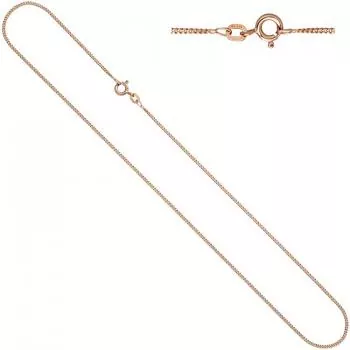 Panzerkette 925 Sterling Silber Rotgold vergoldet 1,3 mm 50 cm