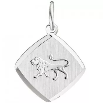 Anhänger Sternzeichen Löwe aus 925 Sterling Silber teilmattiert