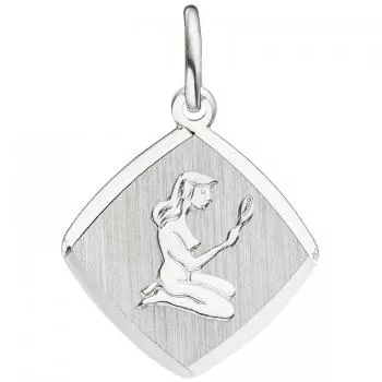 Anhänger Sternzeichen Jungfrau aus 925 Sterling Silber matt