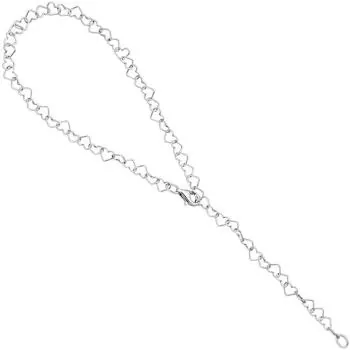 Fußkettchen Fußkette mit Anhänger Herz 925 Sterling Silber 27 cm