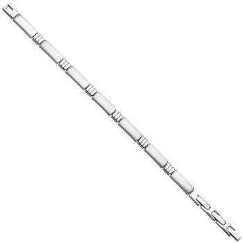 21 cm Armband aus Edelstahl teil mattiert