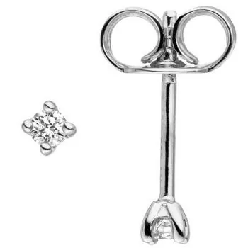 Ohrstecker aus 585 Weißgold mit 2 Diamanten