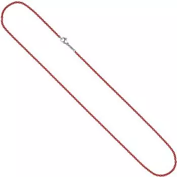 Rundankerkette Edelstahl rot lackiert 42 cm Kette Halskette Karabiner