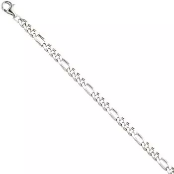Figaroarmband 925 Sterling Silber diamantiert 21 cm Armband