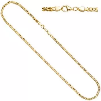 Königskette 925 Sterling Silber gold vergoldet 3,2 mm 45 cm Halskette