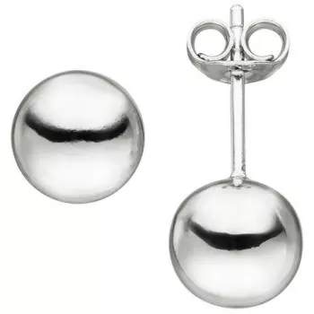 Ohrstecker Kugel aus 925 Silber 8 mm