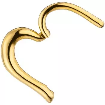 Segmentring Herz Edelstahl gold farben beschichtet Scharnier Ringstärke 1,2 mm