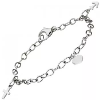 Armband Glaube Liebe Hoffnung 925 Sterling Silber 16 cm Silberarmband