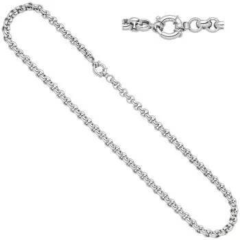 Erbskette 585 Weißgold 45 cm Kette Halskette Weißgoldkette Federring
