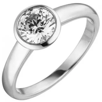 Damen Ring 585 Gold Weißgold, 1 Diamant Brillant 1,0 ct. Solitär