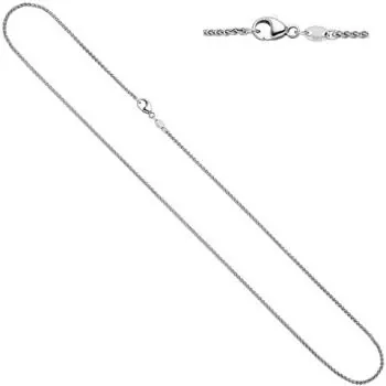 Zopfkette 585 Gold Weißgold 1,8 mm 45 cm Kette Halskette Weißgoldkette