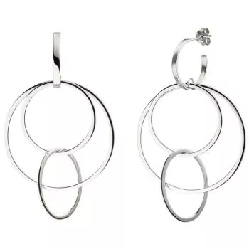 Halbcreolen 925 Sterling Silber Ohrringe Creolen Silberohrringe