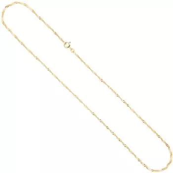 Schmuck-Set 585 Gold Gelbgold mit Granaten und Diamanten mit Kette 42 cm