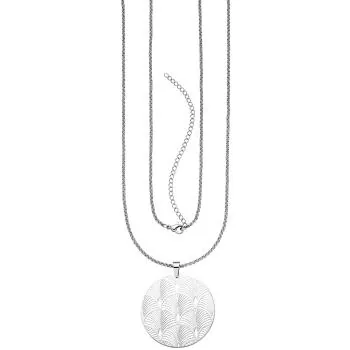 Collier Kette mit Anhänger Edelstahl 80 cm Karabiner