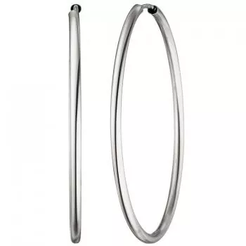 Creolen 585 Gold Weißgold 39,1 mmOhrringe Weißgoldohrringe