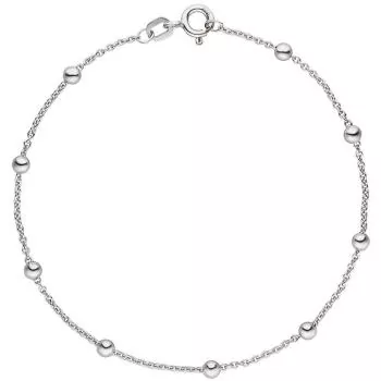 Fußkettchen Fußkette mit Kugeln 925 Sterling Silber 25 cm