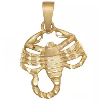 Anhänger Sternzeichen Skorpion 925 Sterling Silber gold vergoldet matt