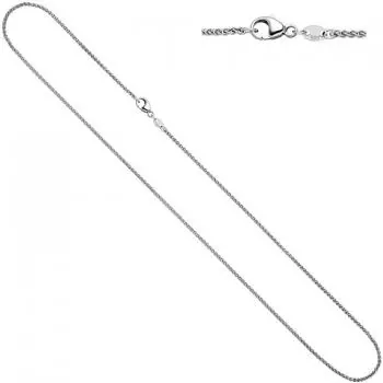 Zopfkette 585 Gold Weißgold 1,2 mm 45 cm Kette Halskette Goldkette