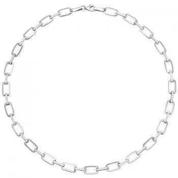 Collier Halskette 925 Sterling Silber 154 Zirkonia 45 cm Kette Silberkette