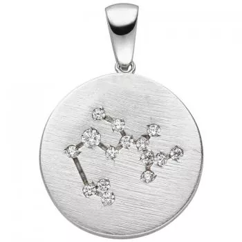Anhänger Sternzeichen Schütze 925 Sterling Silber matt 15 Zirkonia