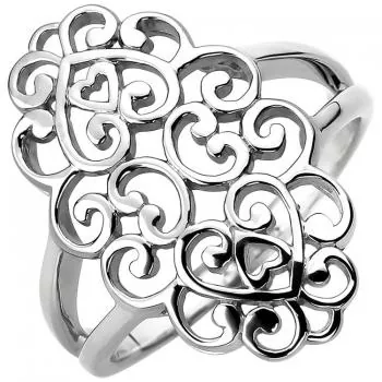 Damen Ring, 925 Sterling Silber, 25,2 mm breit