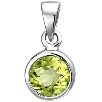 Anhänger 925 Sterling Silber 1 Peridot grün