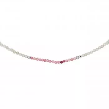 Halskette Kette Labradorit Turmalin und Hämatin 45 cm