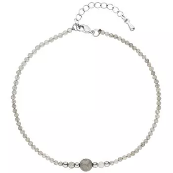 Fußkettchen Fußkette Labradorit mit Hämatin 26 cm