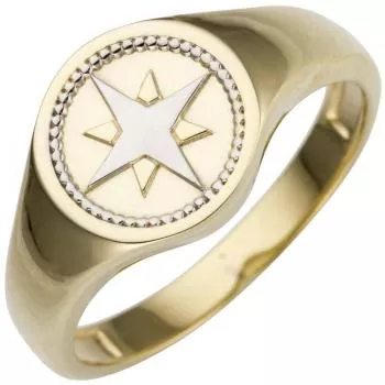 Damen Ring 585 Gold Gelbgold bicolor Goldring