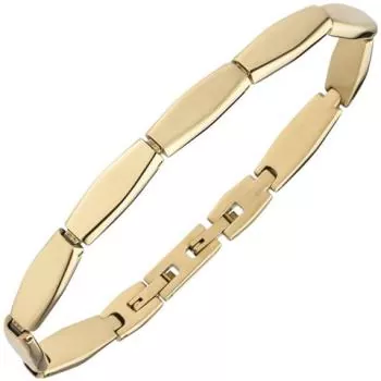 Armband Edelstahl gold-farben beschichtet matt 21 cm