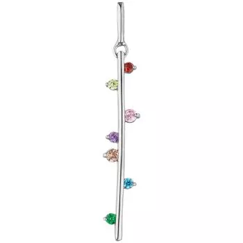 Anhänger 925 Sterling Silber 7 bunte Zirkonia