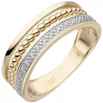 Damen Ring 333 Gelbgold7 Zirkonia Goldring