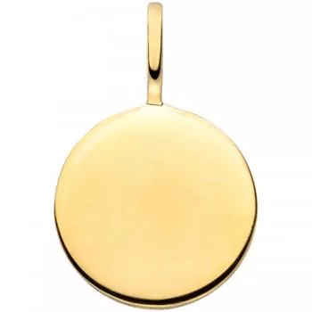 Anhänger Gravur Gravurplatte rund 925 Sterling Silber gold vergoldet