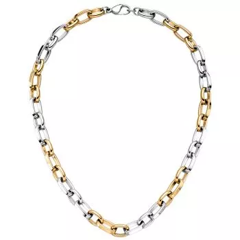 Halskette Kette Edelstahl mit gelbgoldfarben beschichtet 49 cm