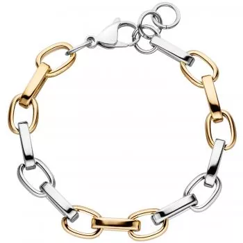 Armband Edelstahl bicolor beschichtet 22 cm