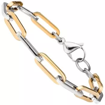 Armband Edelstahl bicolor beschichtet 21 cm