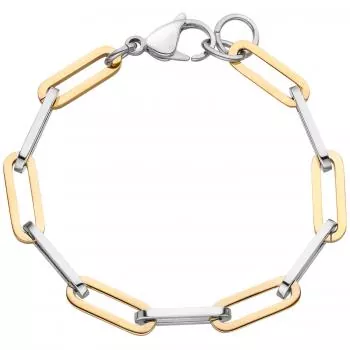 Armband Edelstahl bicolor beschichtet 21 cm
