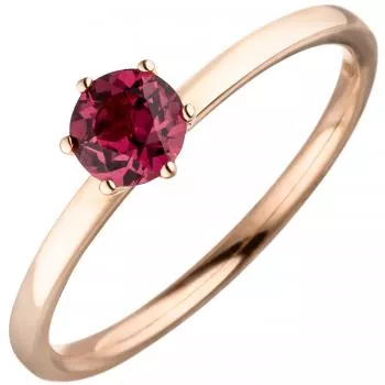 Damen Ring 585 Gold Rotgold 1 Rhodolith