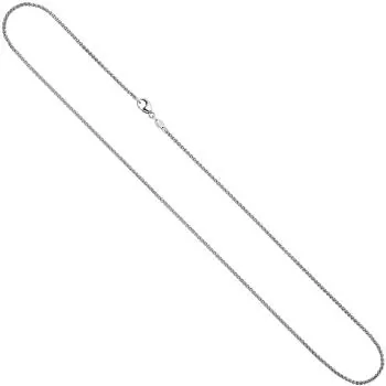 Zopfkette 585 Weißgold 1,8 mm 50 cm Gold Kette Halskette Karabiner