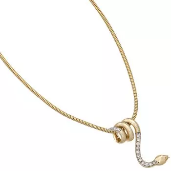 Anhänger Schlange 585 Gelbgold 14 Diamanten SchlangenAnhänger