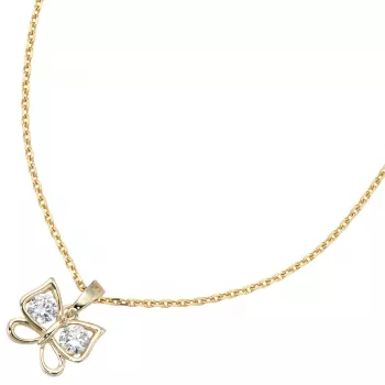 Anhänger Schmetterling 333 Gold Gelbgold 2 Zirkonia