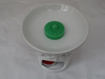 Duftlampe aus Keramik in Weiß 12,5 cm hoch