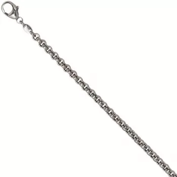 Erbskette 585 Weißgold 3 mm 45 cm Halskette Weißgoldkette Karabiner