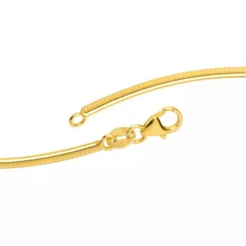 Halsreif 333 Gelbgold 2 mm 45 cm Gold Kette Halskette Karabiner