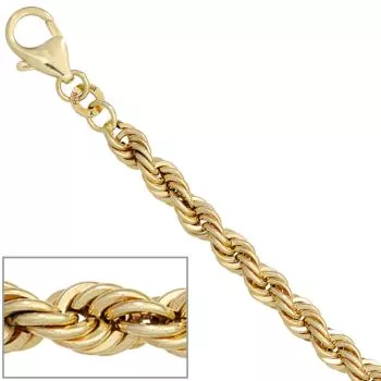 Kordelkette 585 Gelbgold 45 cm Halskette Karabiner