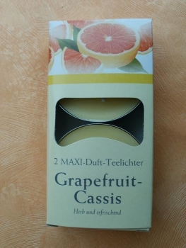 2 tolle Maxi Teelichter Duftnote Grapefruit