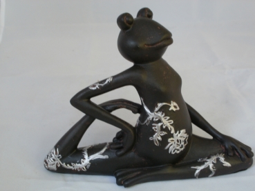 Yoga-Frosch BI in Schwarz und Weiß