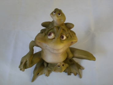 Frosch-Familie, ca. 14,5 cm hoch